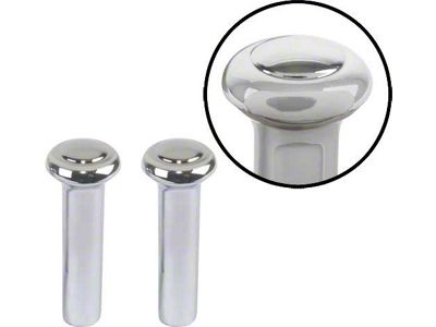 Door Lock Knobs; Chrome (68-78 Bronco)