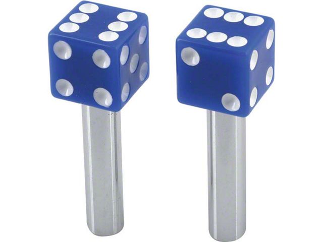 Door Lock Knob/ Blue Dice