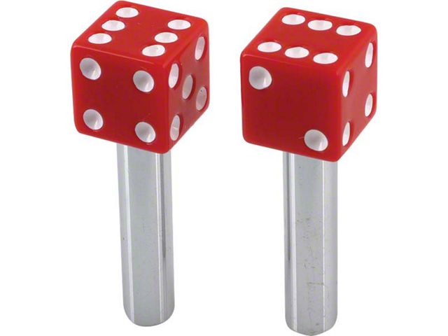 Door Lock Knobs - Red Dice