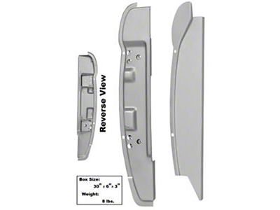 Door Post A Pillar, Left-Hand, Weld-Thru Primer Coated, with Factory Reinforcement, 66-67 Bronco