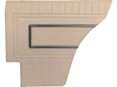Door & Rear Quarter Trim Panel Set - Fairlane XL, GT & GTA 2 Door Hardtop - 4 Pieces - Parchment L-2613 With Parchment L-2945 Center