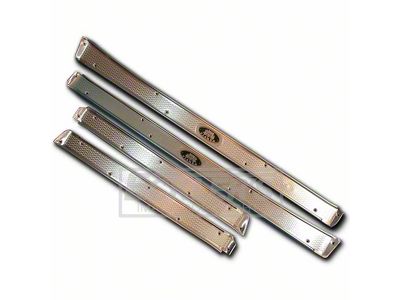 1956-57 4-Door Hardtop Door Sill Plates, Set of 4 (Four-Door)