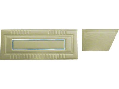 Door Trim Panel Set - Fairlane XL, GT & GTA 2 Door Convertible - 4 Pieces - Parchment L-2613 With Parchment L-2945 Center