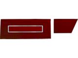 Door Trim Panel Set - Fairlane XL, GT & GTA 2 Door Convertible - 4 Pieces - Red L-2920 With Red L-2954 Center