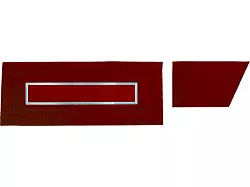 Door Trim Panel Set - Fairlane XL, GT & GTA 2 Door Convertible - 4 Pieces - Red L-2920 With Red L-2954 Center