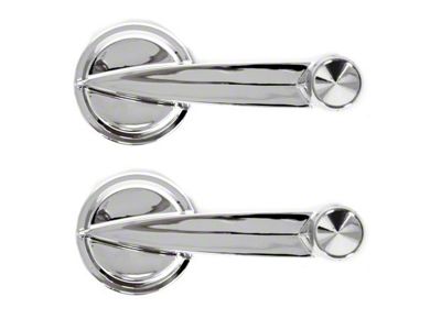 Door Window Handles with Chrome Knob (61-63 Thunderbird)