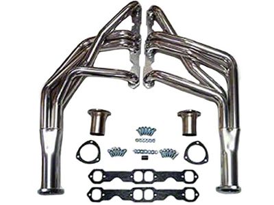 Doug's Headers, Full Length Steel Ceramic Coated, 302-350, For Cars Without Air Conditioning, 1967-1969