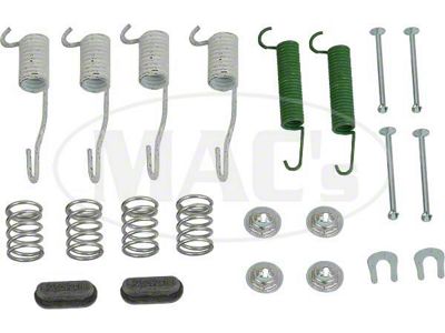 Drum Brake Hardware Combi-Kit, Front, 9 X 2-1/4, Comet, Falcon, Ranchero, 1963-1965 (6 Cyl, From February 3, 1964)