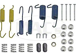 Drum Brake Hardware Combo Kit, For 10 Drum, Ford & Mercury, 1962-1971