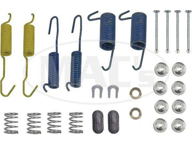 Drum Brake Hardware Combo Kit, For 10 Drum, Ford & Mercury, 1962-1971