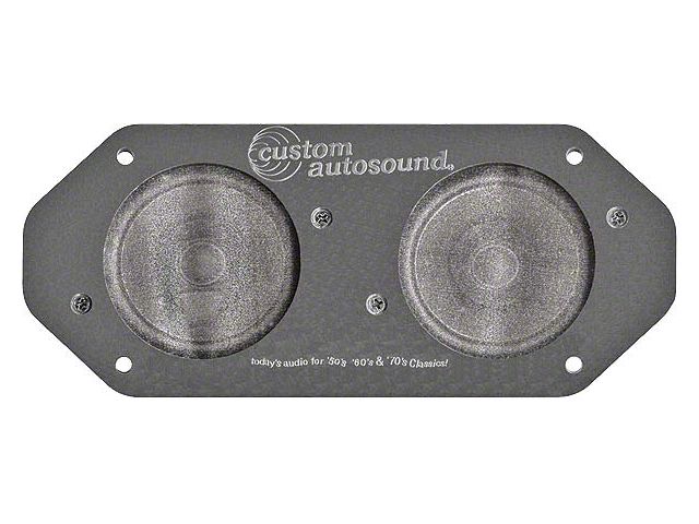 Custom Autosound Dual Front Radio Speaker Assembly - 80 Watt Capacity - DashMount - For Cars Without A/C