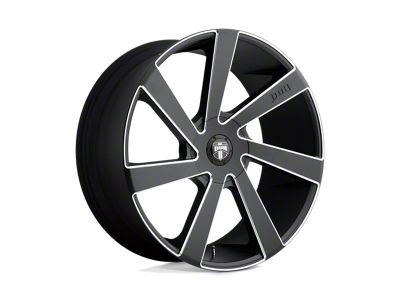 DUB Directa Matte Black Milled Wheel; Rear Only; 24x10; 15mm Offset (84-96 Corvette C4)