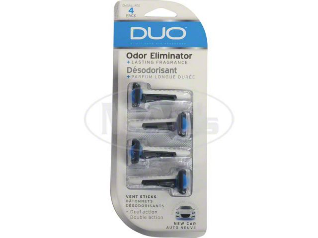 Duo 2-in-1 Auto Air Freshener Vent Sticks, 4 Pack