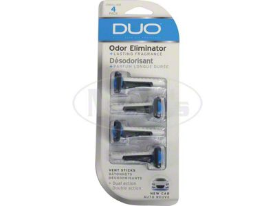 Duo 2-in-1 Auto Air Fresheners Vent Sticks 4 Pack