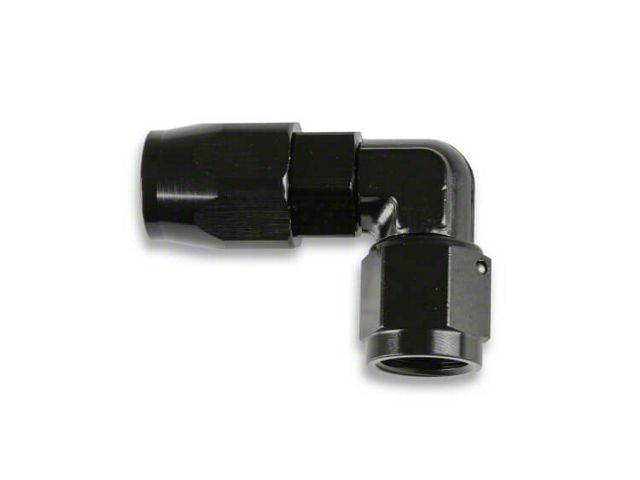 Earl's 90 Degree 8AN Hose Fitting Black Swivel Seal