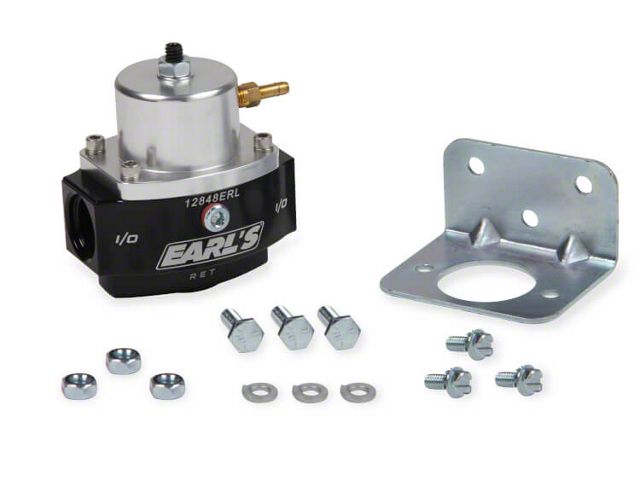 Earl's EFI Regulator Adjustable 15-70 PSI 10AN In Out Two Port Adjustable from 15 to 65 PSI Boost reference - 1:1