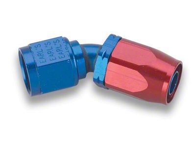 Earls -6 45 Degree Auto Fit Hose Fitting
