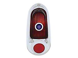 12-Volt Tail Light with Blue Dot; Stainless Steel Housing; Red Lens; Driver Side (49-50 Fleetline, Styleline Deluxe, Styleline Special)
