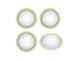 Early Chevy 49-54 - Baby Moon Wheel Covers With Simulated Whitewall, 15, 1949-1954