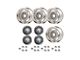 Early Chevy 49-54 - Rally Wheel Kit, 1-Piece Cast Aluminum With Short Derby Caps, 17x9