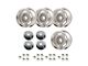 Early Chevy 49-54 - Rally Wheel Kit, 1-Piece Cast Aluminum With Tall Derby Caps, 17x8