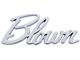 Early Chevy Blown Script Emblem, Chrome, 1949-1954