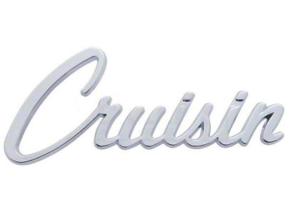 Early Chevy Cruisin Script Emblem, Chrome, 1949-1954