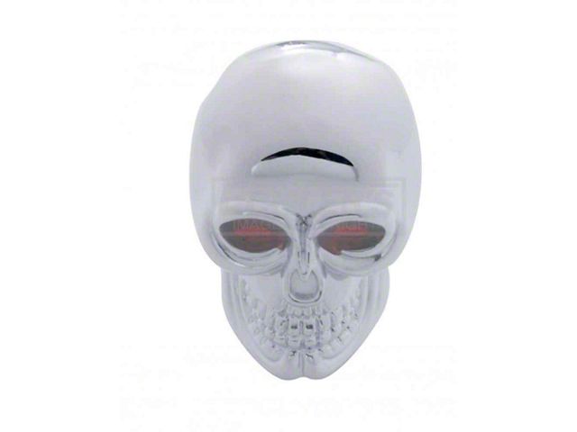 Early Chevy Gearshift Knob, Chrome Skull, 1949-1954