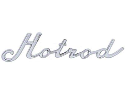 Early Chevy Hotrod Script Emblem, Chrome, 1949-1954