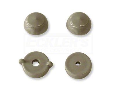 Early Chevy Radio And Tone Control Knobs, Gray, 1950