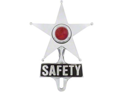 Early Chevy Safety Star License Frame Ornament With Light