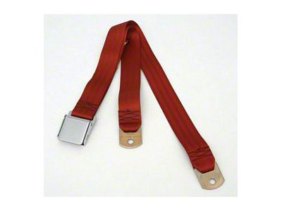 Early Chevy Seat Belt, Front, Dark Red, 1949-1954