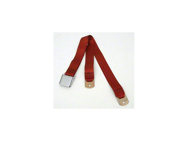 Early Chevy Seat Belt, Front, Dark Red, 1949-1954