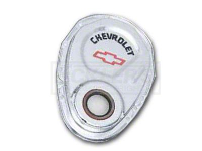 Early Chevy Timing Chain Cover, Small Block, Chrome, With Chevrolet Script & Bowtie Logo, 1949-1954
