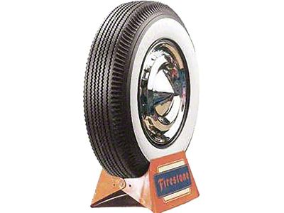 Early Chevy Tire, 6.70 x 15, With 2-11/16'' Wide Whitewall,Firestone Bias, 1949-1954
