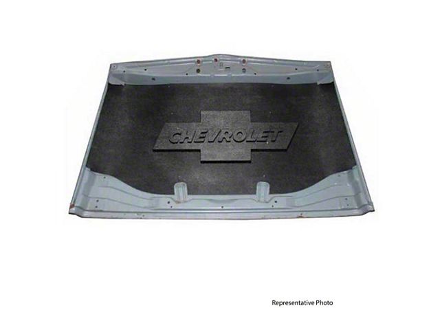 Early Chevy Under Hood Cover, Quietride AcoustiHOOD, 3-D Molded, With Logo, 1953-1954
