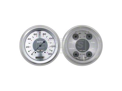 Classic Instruments Early Chevy Classic Instruments All American Series Analog Gauge Kit, Five Inch, Gray Face With Chrome Pointers, 1951-1952