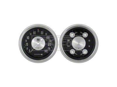 Classic Instruments Early Chevy Classic Instruments American Tradition Series Analog Gauge Kit, Five Inch, Black Face With Chrome Pointers,1951-1952