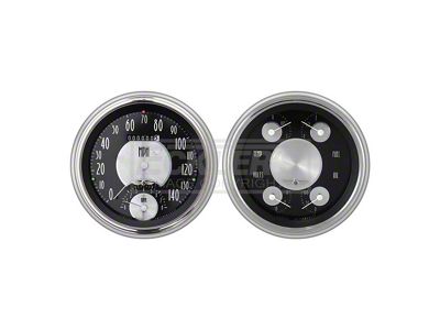 Classic Instruments Early Chevy Classic Instruments American Tradition Series SpeedTachular Analog Gauge Kit, Five Inch, Black Face With Chrome Pointers, 1951-1952