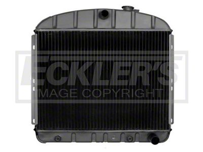 Early Chevy, Original Style, Copper & Brass Radiator, 4 RowCore, For Small Block V8 With Automatic Transmission, 1949-1954