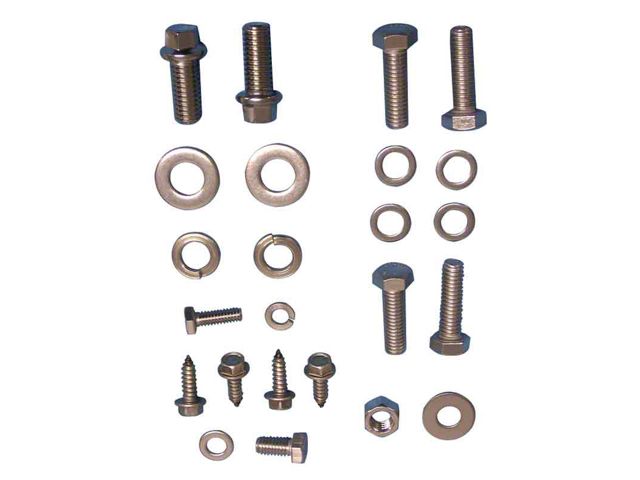 Early Chevy Powerglide And Hydromatic Transmission Cast Aluminum Pan Bolt Set, Socket Head, 1949-1954