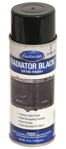New Eastwood Radiator Black Spray Paint Satin Finish, 12oz Spray