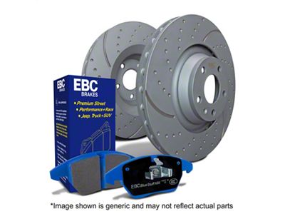 EBC Brakes Stage 6 Bluestuff Brake Rotor and Pad Kit; Front (70-78 Camaro)
