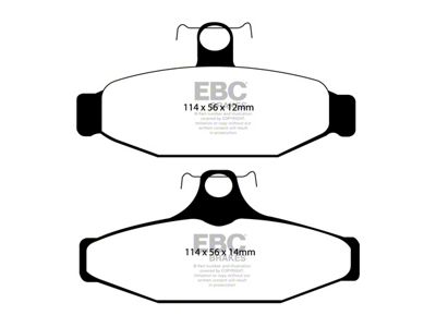 EBC Brakes Yellowstuff Racing Aramid Fiber Brake Pads; Rear Pair (88-96 Corvette C4)