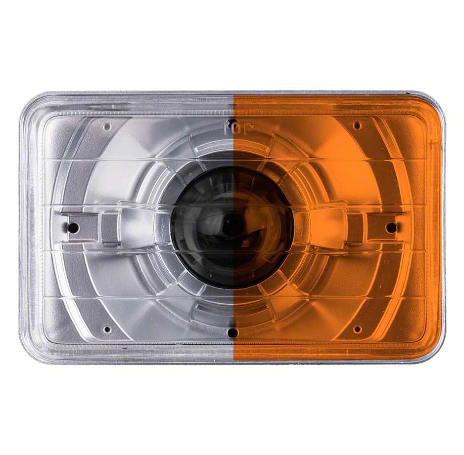 Ecklers 4x6Inch Headlamp Protection Covers; Amber/Orange