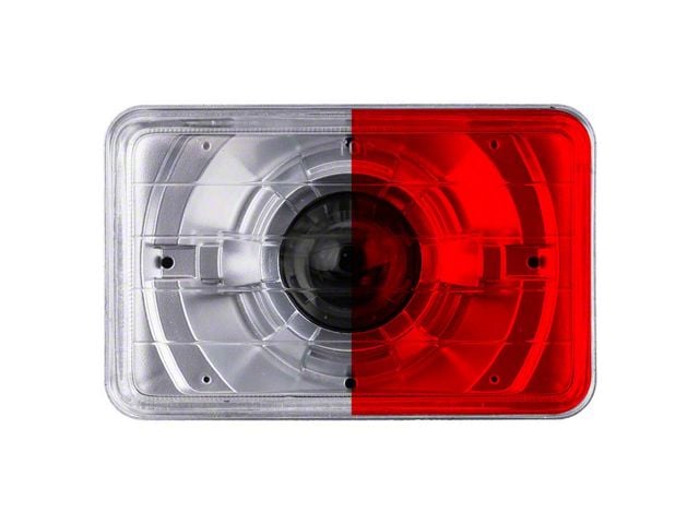 4x6-Inch Headlamp Protection Covers; Red