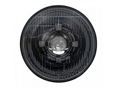 7-Inch LED Headlight with Original Glass; Black Housing; Clear Lens (Universal; Some Adaptation May Be Required)