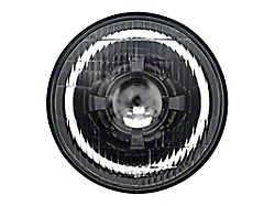7-Inch LED Headlight with HDR Switchback Halo and Original Glass; Black Housing; Clear Lens (Universal; Some Adaptation May Be Required)