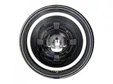 7-Inch LED Headlight with RGB Switchback Halo; Black Housing; Clear Lens (Universal; Some Adaptation May Be Required)