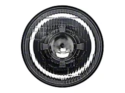 7-Inch LED Headlight with RGB Switchback Halo and Original Glass; Black Housing; Clear Lens (Universal; Some Adaptation May Be Required)